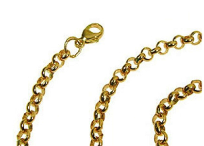 Gold Plated 3 mm Belcher Chain